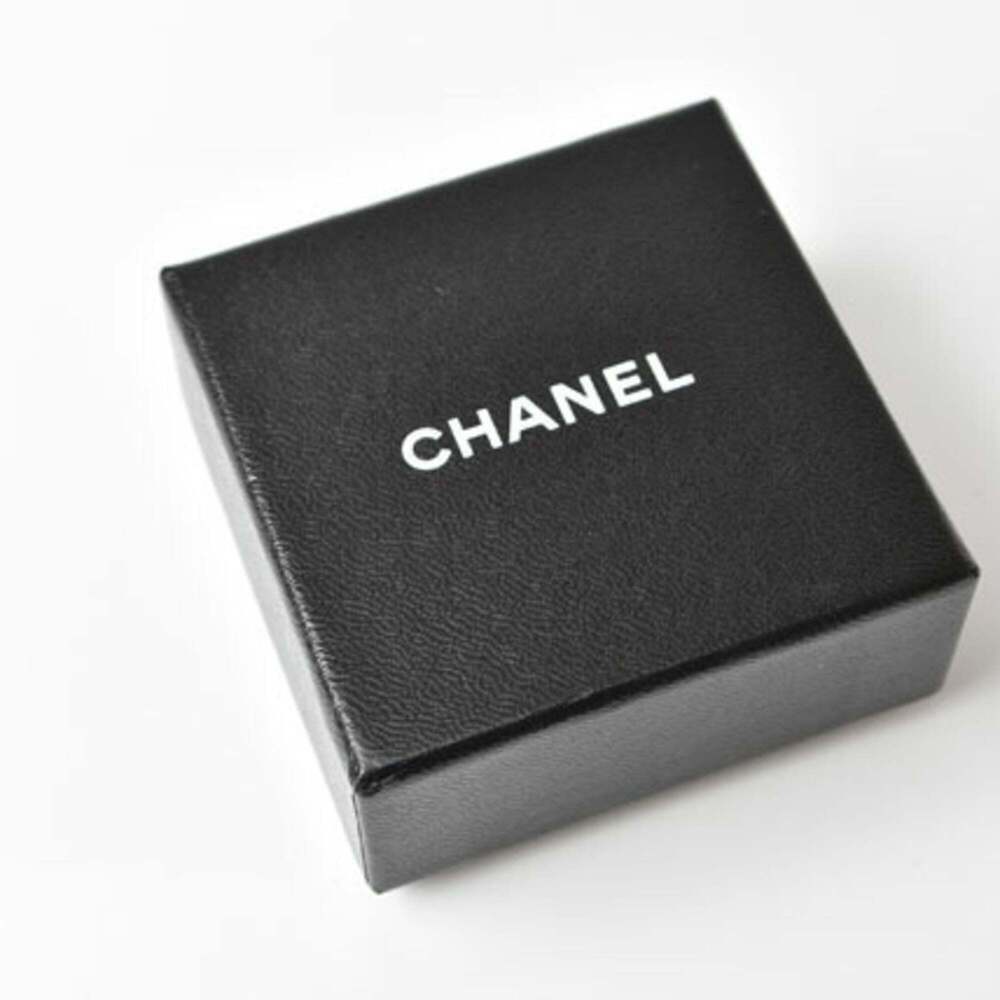 CHANEL brooch pin here mark ribbon motif gold black - Picture 5 of 5